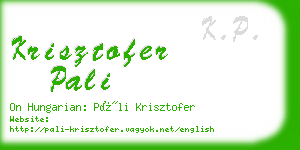 krisztofer pali business card